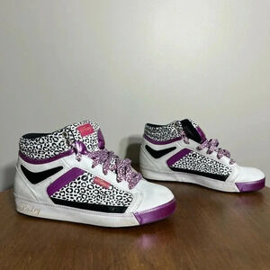 Pastry Cheetah Grape Hitops Size 8.5